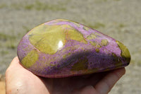 Polished Purple Stichtite & Green Serpentine Standing Free Forms  x 2 From Barberton, South Africa - TopRock