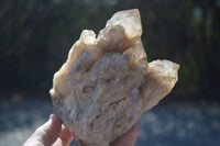 Natural Cascading White Phantom Smokey Quartz Clusters  x 3 From Luena, Congo - Toprock Gemstones and Minerals 