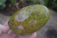 Polished Green Opal Standing Free Forms  x 3 From Madagascar - Toprock Gemstones and Minerals 