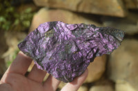 Natural Large Metallic Purpurite Cobbed Specimens x 2 From Erongo, Namibia