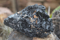 Natural Schorl Black Tourmaline Specimens With Hyalite Opal x 2 From Erongo Mountains, Namibia - TopRock