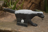 Polished Soap Stone Honey Badger Carving - Sold per piece - From Zimbabwe - TopRock