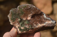 Natural Drusy Coated Dolomite With Hematite & Libethenite Specimens  x 4 From Congo