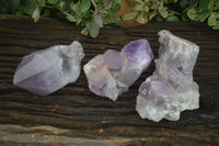 Natural Jacaranda Amethyst Clusters  x 3 From Zambia - Toprock Gemstones and Minerals 