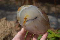 Polished Agate Standing Free Forms x 3 From Madagascar