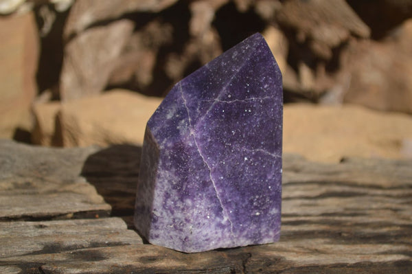 Polished  Stunning Lepidolite Standing Free Forms  x 2 From Zimbabwe