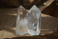 Polished Clear Quartz Crystal Points  x 6 From Madagascar