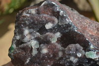 Natural Drusy Quartz Coated Malachite On Red Copper Dolomite  x 1 From Likasi, Congo - Toprock Gemstones and Minerals 