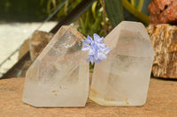 Polished Clear Quartz Crystal Points x 2 From Madagascar - TopRock