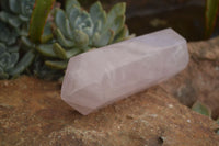 Polished Double Terminated Pink Rose Quartz Points  x 4 From Ambatondrazaka, Madagascar - TopRock