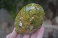 Polished Green Opal Standing Free Forms  x 3 From Madagascar - Toprock Gemstones and Minerals 