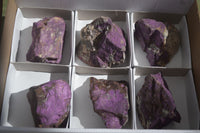 Natural Metallic Purpurite Cobbed Specimens  x 6 From Erongo, Namibia - Toprock Gemstones and Minerals 