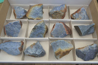 Natural Rough Dumortierite Pieces  x 12 From Mozambique