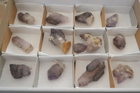 Natural Window Amethyst Crystal Specimens  x 12 From Chiredzi, Zimbabwe