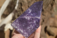 Polished  Stunning Lepidolite Standing Free Forms  x 2 From Zimbabwe