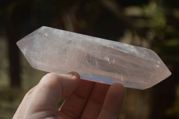 Polished Double Terminated Rose Quartz Points x 4 From Madagascar