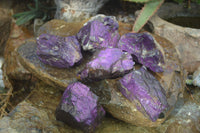 Natural Metallic Purpurite Cobbed Specimens  x 6 From Erongo, Namibia - Toprock Gemstones and Minerals 