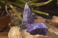 Polished  Stunning Lepidolite Standing Free Forms  x 2 From Zimbabwe