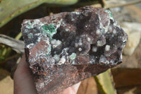 Natural Drusy Quartz Coated Malachite On Red Copper Dolomite  x 1 From Likasi, Congo - Toprock Gemstones and Minerals 