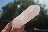 Polished Double Terminated Pink Rose Quartz Points  x 4 From Ambatondrazaka, Madagascar - TopRock