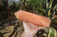 Polished Orange Twist Calcite Tower x 1 From Maevantanana, Madagascar