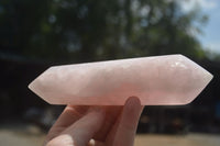 Polished Double Terminated Pink Rose Quartz Points  x 4 From Ambatondrazaka, Madagascar - TopRock