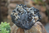 Natural Schorl Black Tourmaline Specimens With Hyalite Opal x 2 From Erongo Mountains, Namibia - TopRock