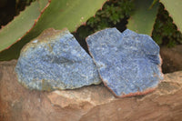 Natural Rough Dumortierite Pieces  x 12 From Mozambique