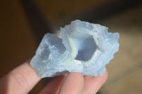 Natural Etched Blue Chalcedony Specimens  x 12 From Nsanje, Malawi