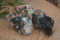 Natural Rare Ball Malachite On Drusy Quartz & Dolomite Matrix  x 2 From Kambove, Congo - Toprock Gemstones and Minerals 