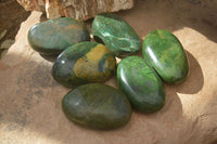 Polished Green Verdite Free Forms x 6 From Zimbabwe