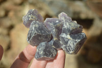 Natural Dark Amethyst Crystal Clusters  x 12 From Zambia