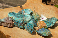 Natural Rough Blue Shattuckite Specimens  x 12 From Namibia - TopRock