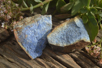 Natural Rough Dumortierite Pieces  x 12 From Mozambique