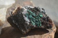 Natural Rare Ball Malachite On Drusy Quartz & Dolomite Matrix  x 2 From Kambove, Congo - Toprock Gemstones and Minerals 