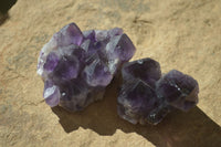 Natural Dark Amethyst Crystal Clusters  x 12 From Zambia