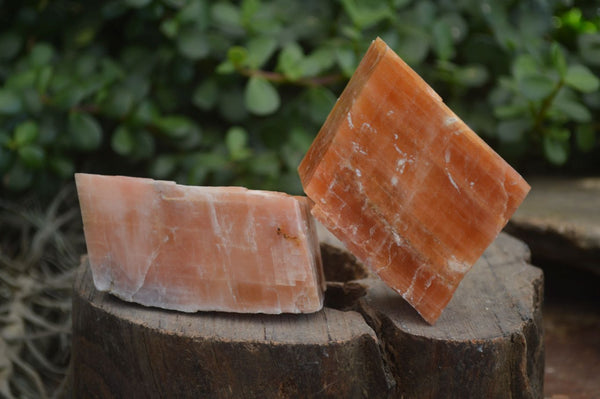 Natural New Sunset Orange Calcite Specimens  x 6 From Spitzkop, Namibia