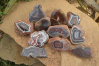 Polished River Agate Nodules  x 12 From Sashe River, Zimbabwe