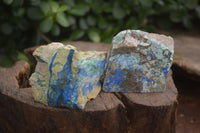 Natural Azurite & Malachite On Dolomite Specimens  x 12 From Southern Africa - Toprock Gemstones and Minerals 