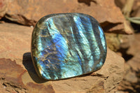 Polished Labradorite Standing Free Forms With Intense Blue & Gold Flash x 3 From Sakoany, Madagascar - TopRock