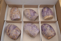 Polished  Dream Amethyst Standing Free Forms x 6 From Madagascar