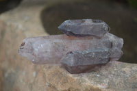 Natural Window Amethyst Crystal Specimens  x 12 From Chiredzi, Zimbabwe