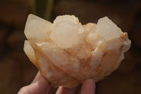 Natural White Phantom "Cathedral Window" Quartz Clusters  x 3 From Madagascar