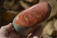 Polished Polychrome / Picasso Jasper Standing Free Forms  x 3 From Madagascar