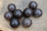 Polished Small Specular Gemmy Garnet Spheres x 9 From Madagascar - TopRock