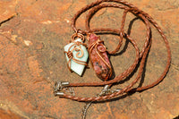 Polished Mixed Jewellery With Copper Art Wire Wrap Pendants x 6 From Congo - TopRock