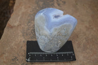 Polished Blue Lace Agate Standing Free Forms  x 3 From Nsanje, Malawi - Toprock Gemstones and Minerals 