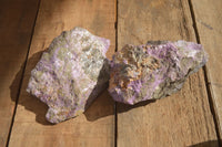 Natural Rough Stichtite Specimens x 2 From Barberton, South Africa