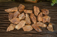 Natural Honey Aragonite Etched & Cobbed Pieces  x 35 From Namibia