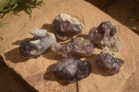 Natural Large Window Amethyst Crystal Specimens  x 6 From Chiredzi, Zimbabwe